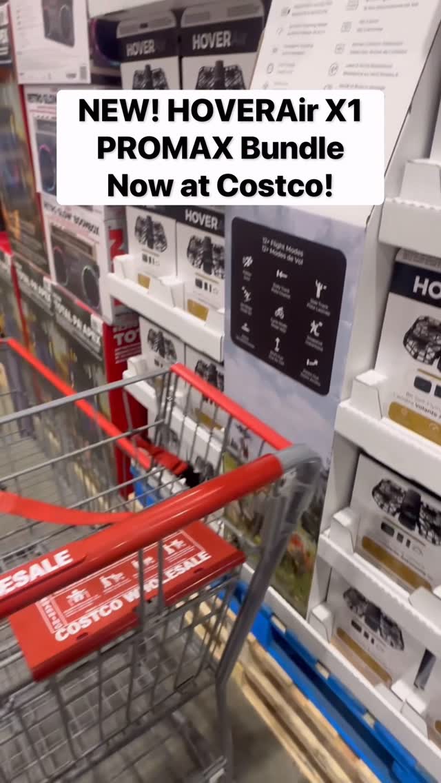 Instagram post by @costcofindsca for HOVERAir. Caption reads: HOVERAir X1 PROMAX Bundle is NOW available at....