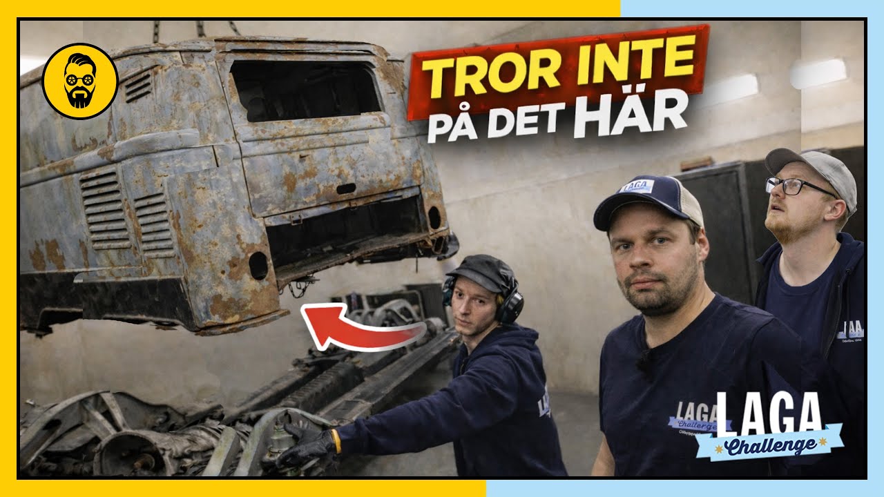 YouTube post by @motorkrantz for Laga. Caption reads: [...] i sitt projekt.

Nu kör vi Laga Challenge II....