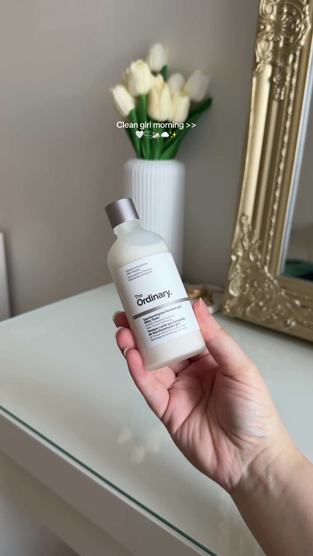 TikTok post by @madiarries for DECIEM. Caption reads: [...] commerciale avec @The Ordinary @DECIEM....