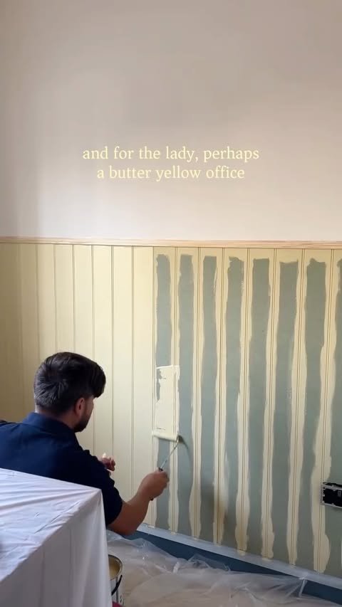 Instagram post by @renovationseries for Lick. Caption reads: [...] this room with the most gorgeous yellow....