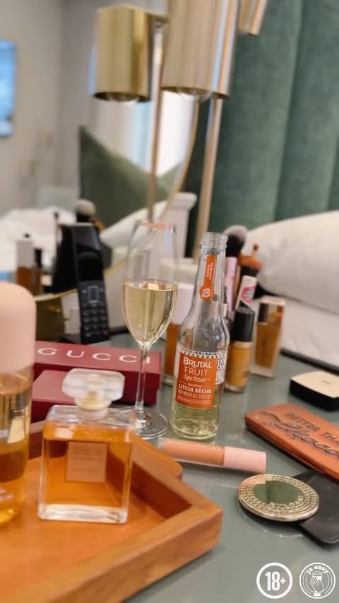 Instagram post by @boleng_gold for Brutal Fruit. Caption reads: GRWM for The Pink Table @brutalfruitafrica 💕🥂✨....