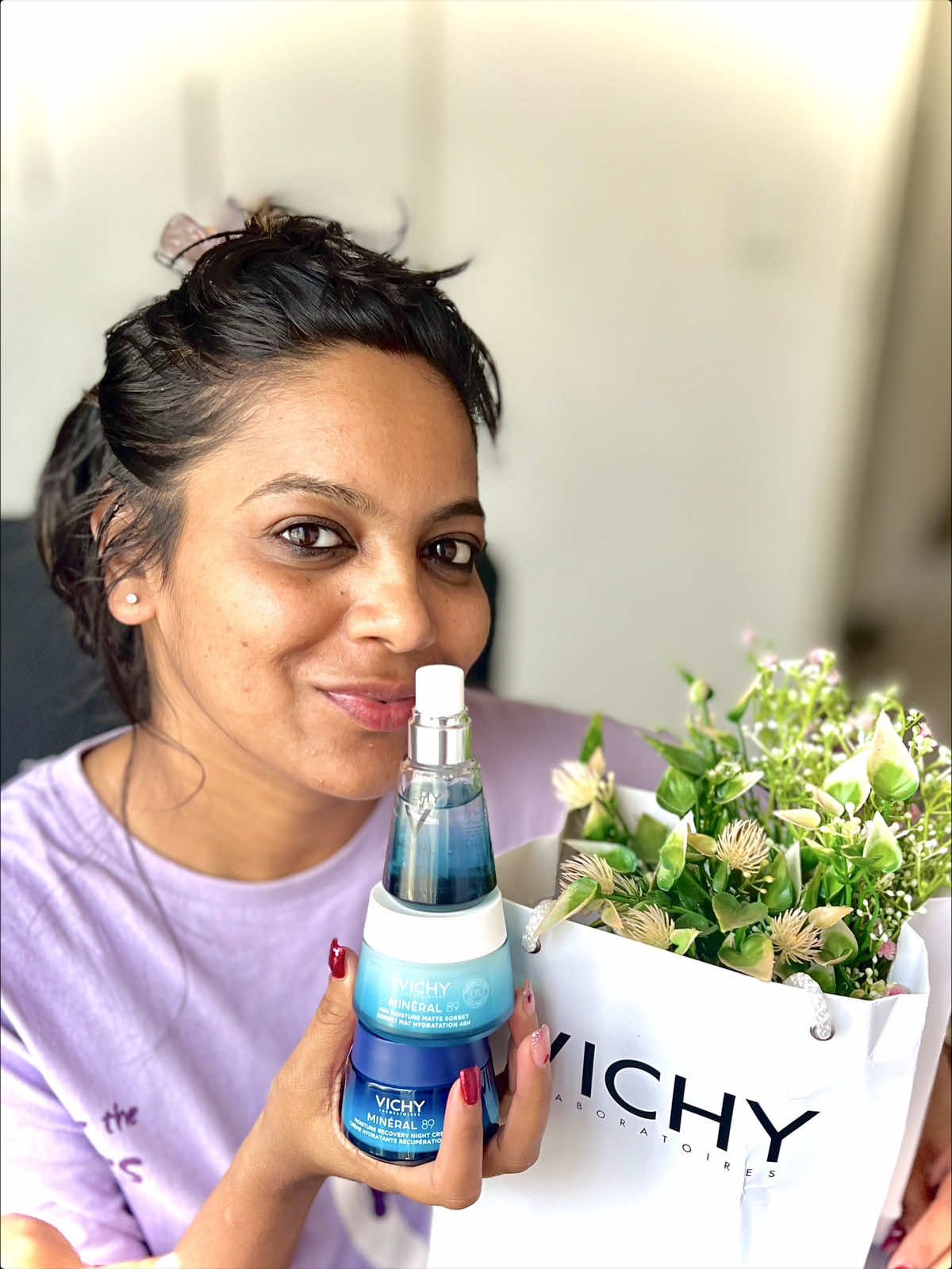 TikTok post by @supermom_sonam for Humanz. Caption reads: [...] #VichyLaboratoires @Vichy Laboratoires....