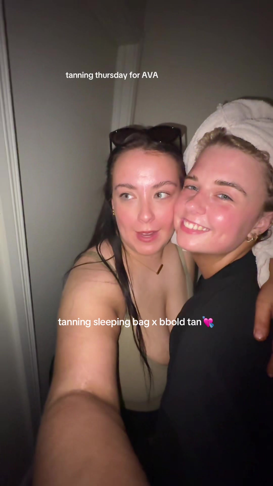 TikTok post by @niamhhenderson__ for bBold Tan. Caption reads: [...] @laura hunter @AVA Festival @b•bold 💘....