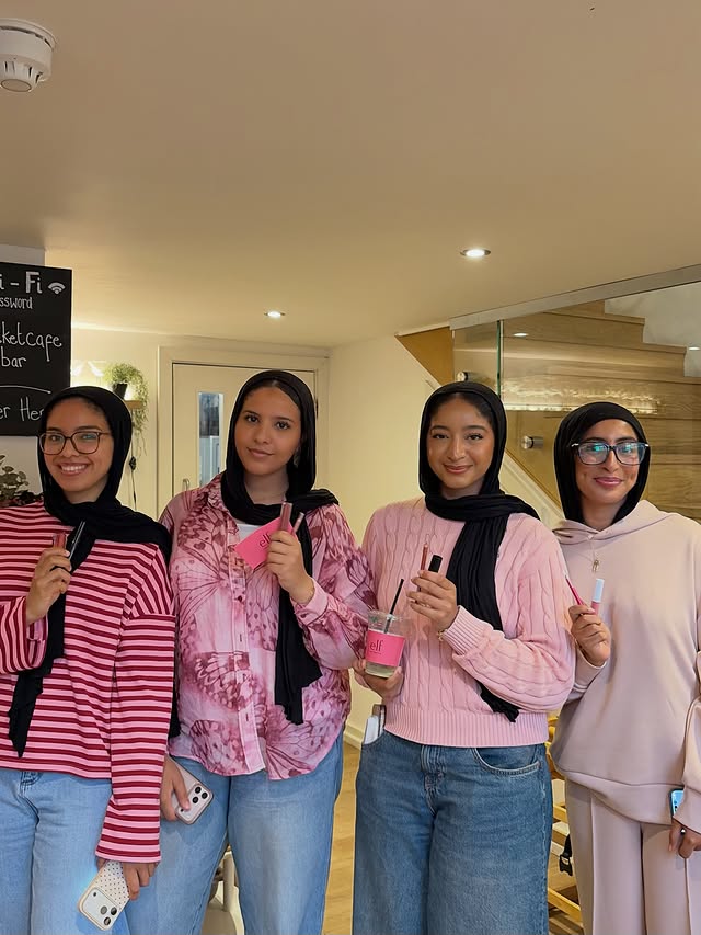 Instagram post by @girlsonthegolpool for e.l.f. Cosmetics and Skincare. Caption reads: e.l.f. x girls on the go walk 🩷👄🤩💋💓🫦 (ad)....