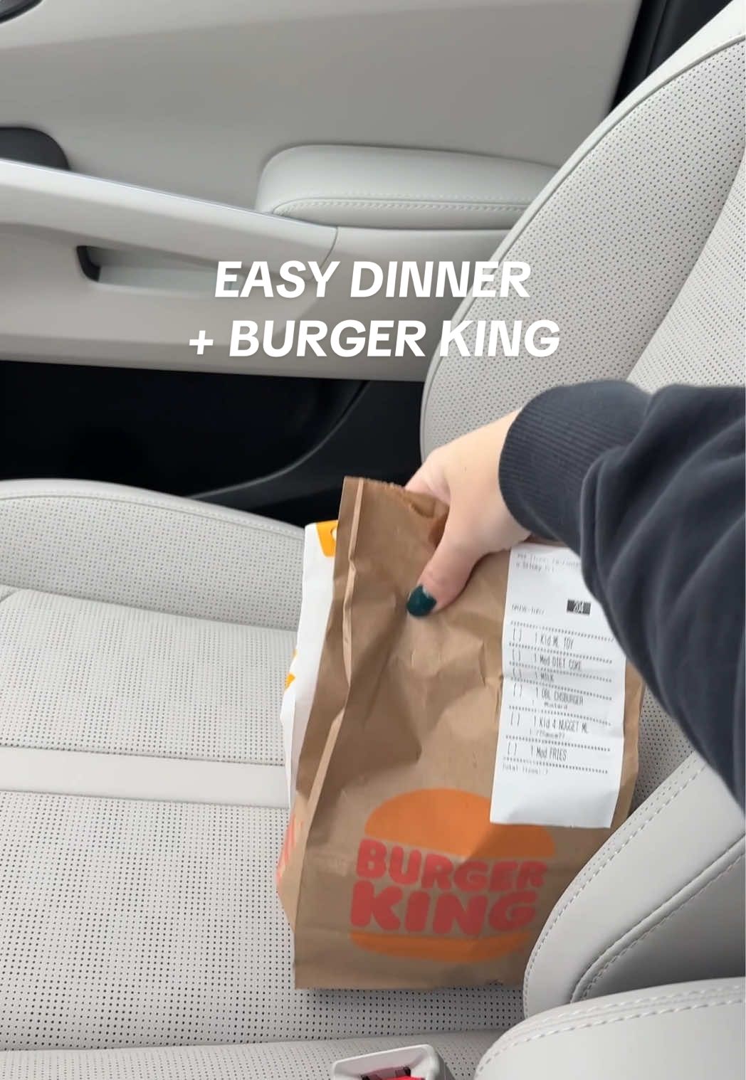 TikTok post by @lillynbelle for Burger King. Caption reads: [...] homemade dinner just isn’t happening!....