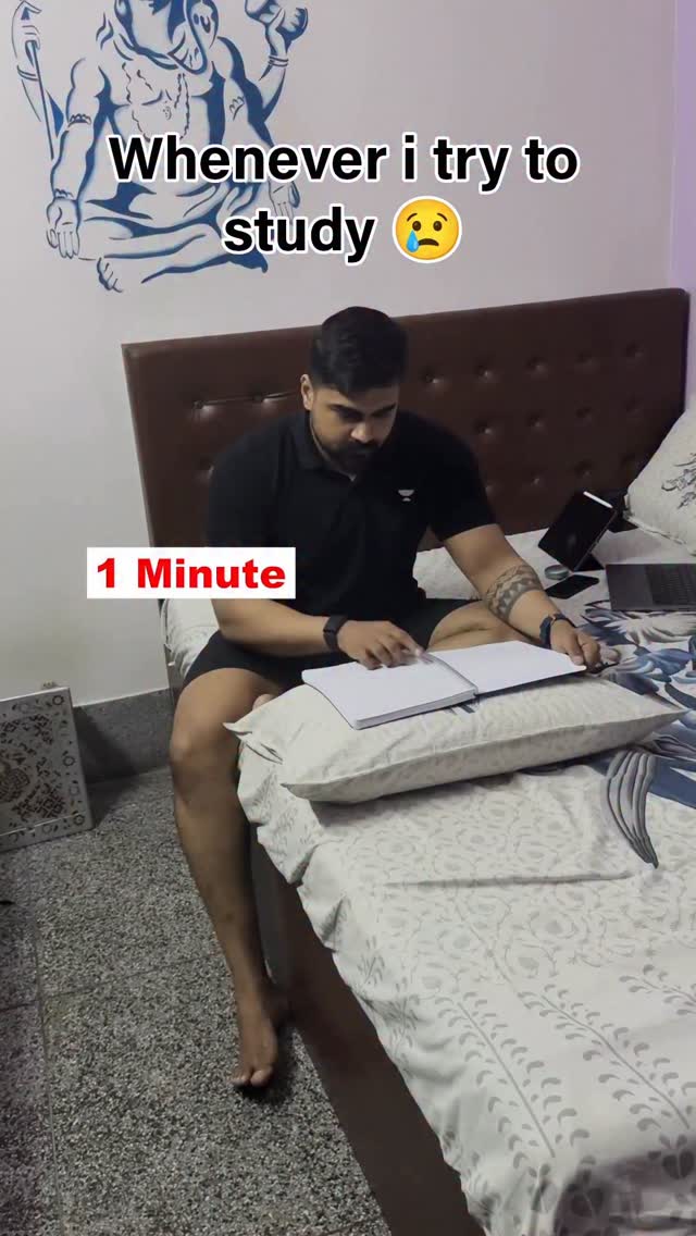 Instagram post by @ca_shaan_gupta for Unacademy. Caption reads: Whenever i try to study 😁

#unacademyca....