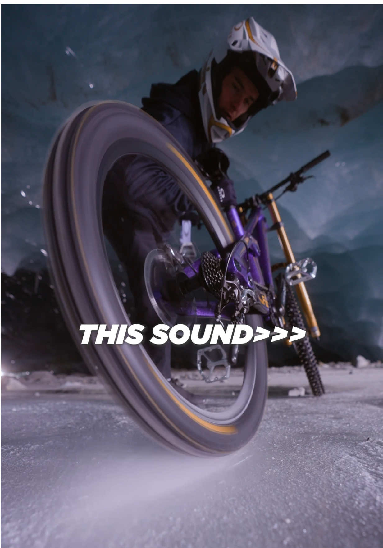 TikTok post by @elias.schwaerzler for Continental Reifen. Caption reads: 🔊MTB-ASMR brought to you by: crispy traction,....