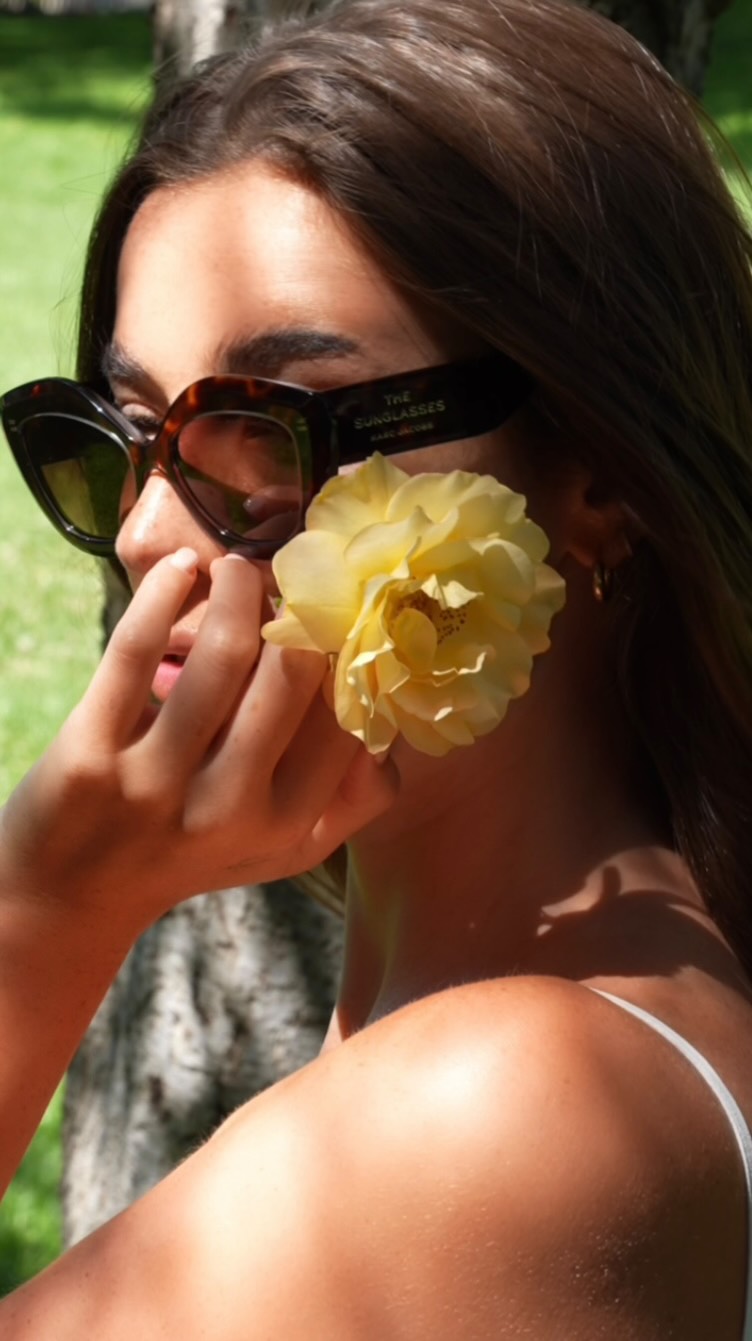 Instagram post by @evarankiin for Safilo Group. Caption reads: pov it’s a california summer....