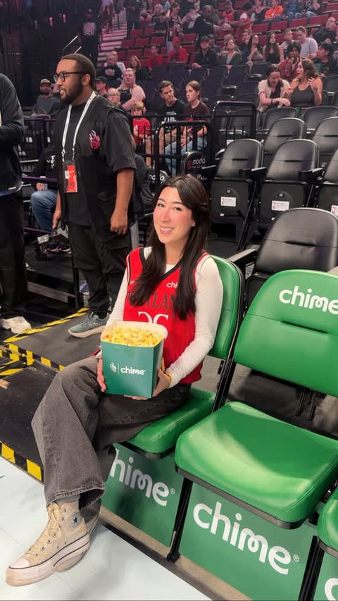 Instagram post by @michelevenlee for Chime. Caption reads: [...] season! 🔥🏀 ⠀⠀⠀⠀⠀⠀⠀⠀⠀ Big thanks to @chime....