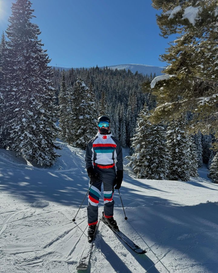 Instagram post by @hankcainallen for Tipsy Elves. Caption reads: Aspen ⛷️❤️ Thank you @tipsyelves for the ski....