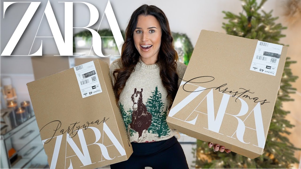 YouTube post by @AimeeMichelle for Shapermint. Caption reads: ZARA NEW IN TRY-ON HAUL 2025 ✨| New Year Partywear....