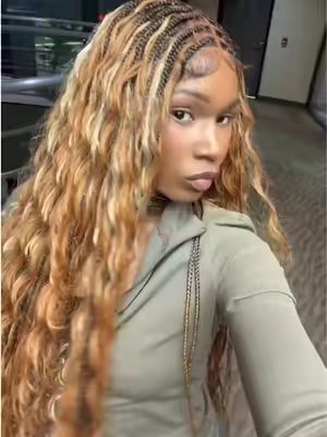 TikTok post by @realcierranicole for Supernova Hair. Caption reads: Love this wig from @Supernovahair 🎀.