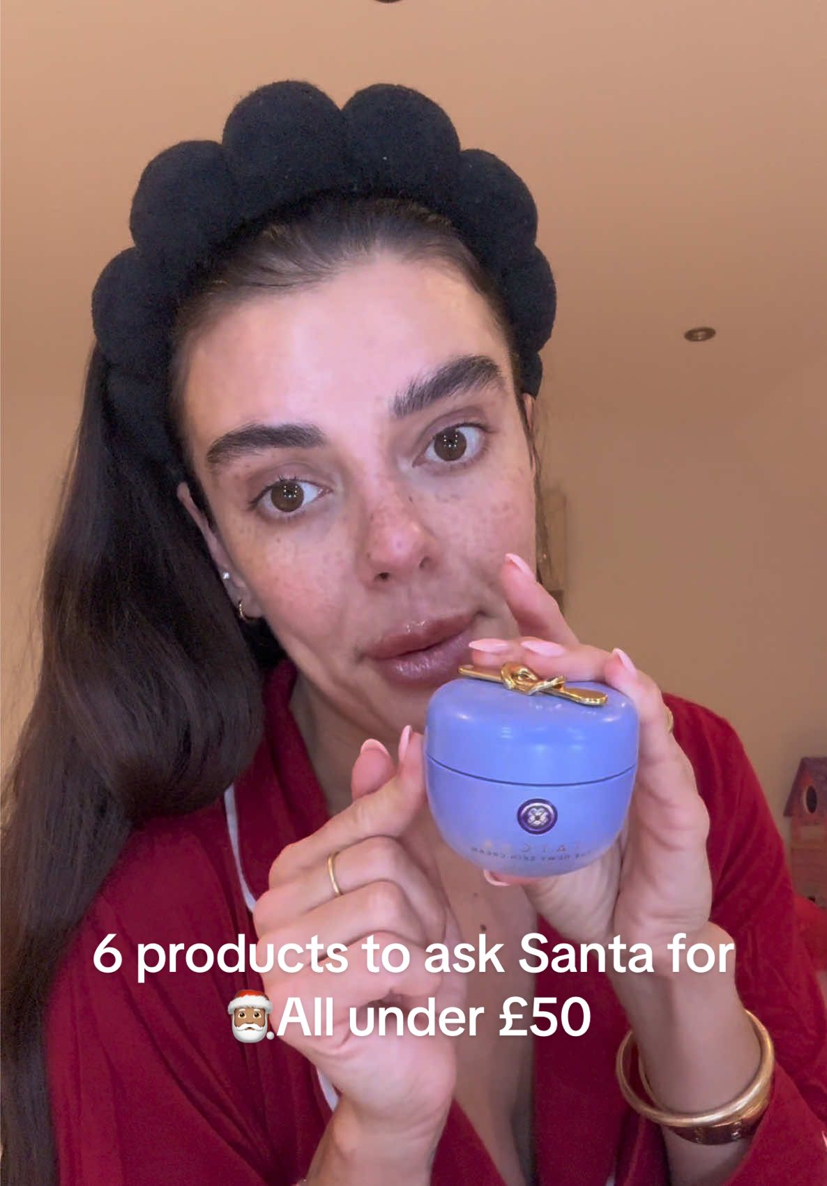 TikTok post by @sophie_bards for UKLASH. Caption reads: [...] stocking fillers too!! @UKLASH @medicube....