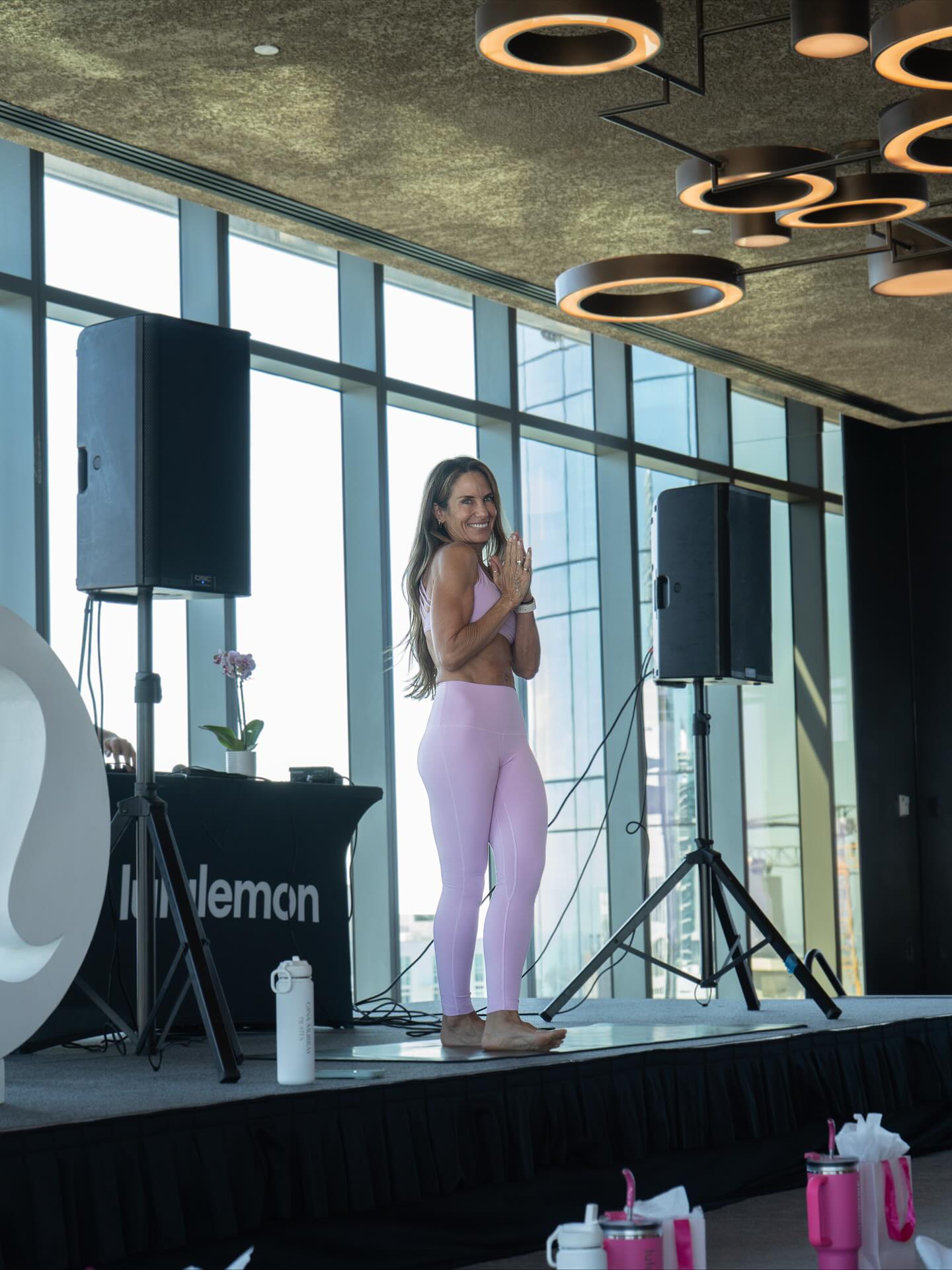 Instagram post by @cristinaisabelramirez for Truvani. Caption reads: 🩷 Pilates for Pink 2025 🩷

Still glowing from....