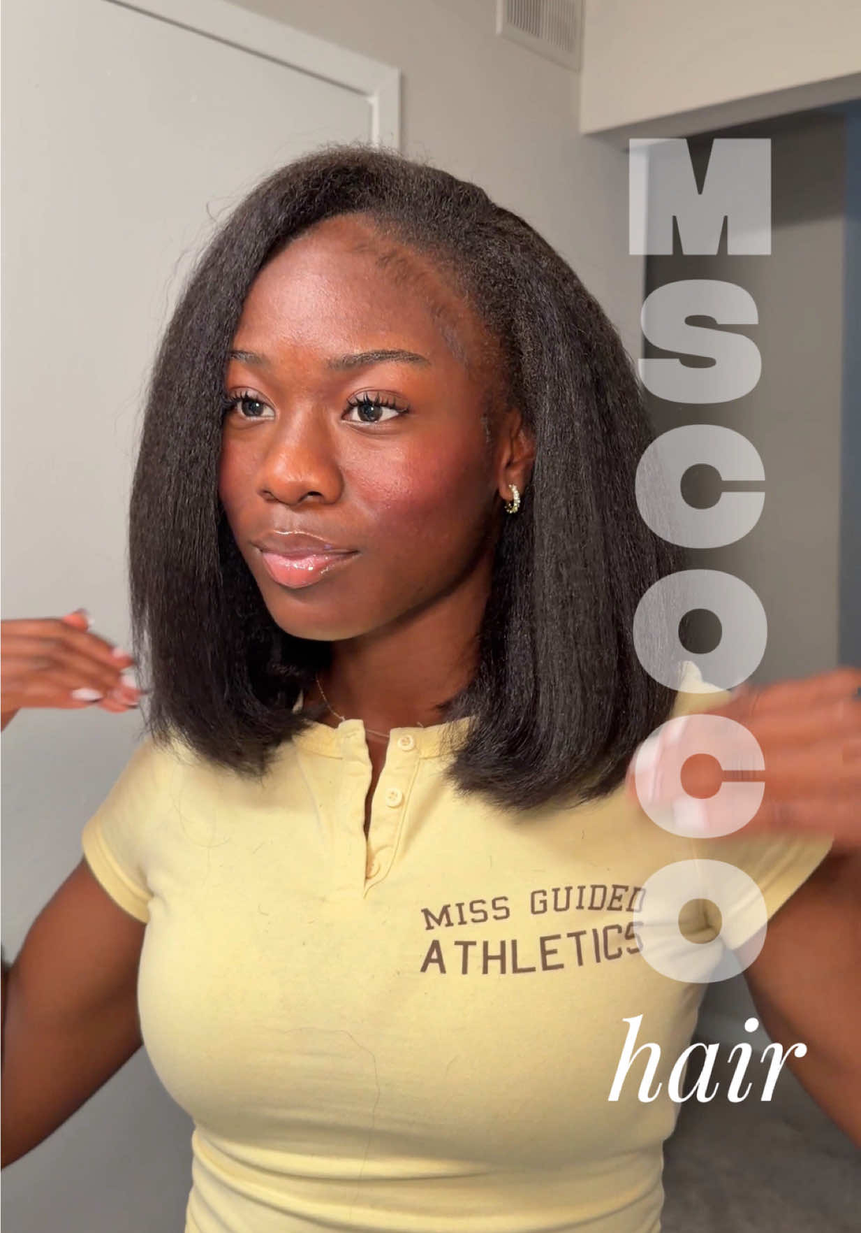 TikTok post by @iammanie for Mscoco Hair. Caption reads: classy with ease😍 @Mscoco Hair @Mscoco Hair....