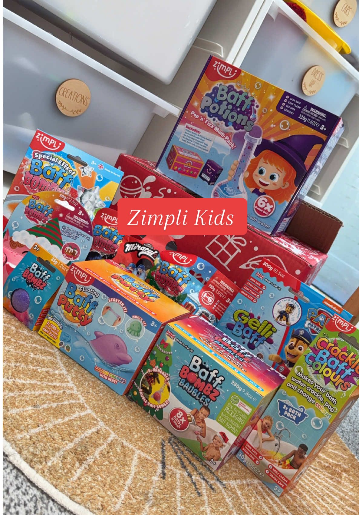 TikTok post by @samlukx for Zimpli Kids. Caption reads: @Zimpli Kids sorting us right out for a fun [...].