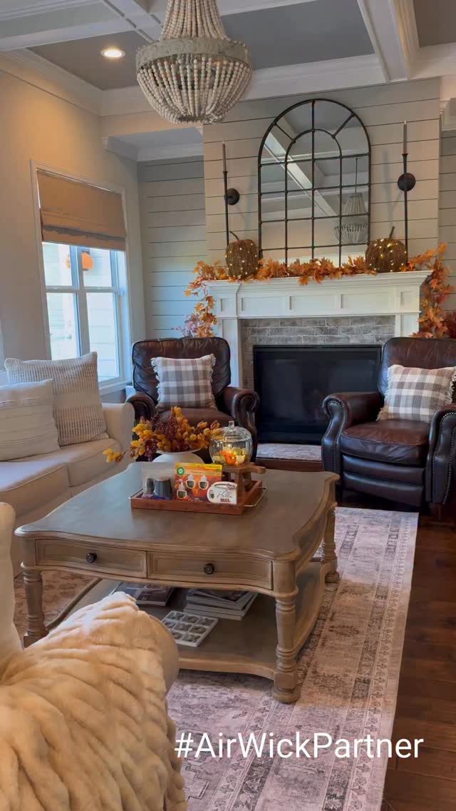 Instagram post by @casagrella for Air Wick US. Caption reads: #AirWickPartner Hosting Hack for Fall @airwickus....