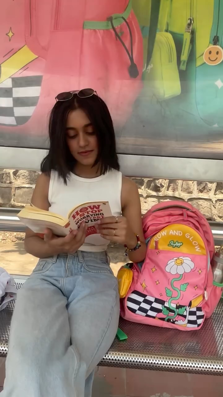 Instagram post by @nimishka_7 for Skybags. Caption reads: Caught my Skybags twin on the....