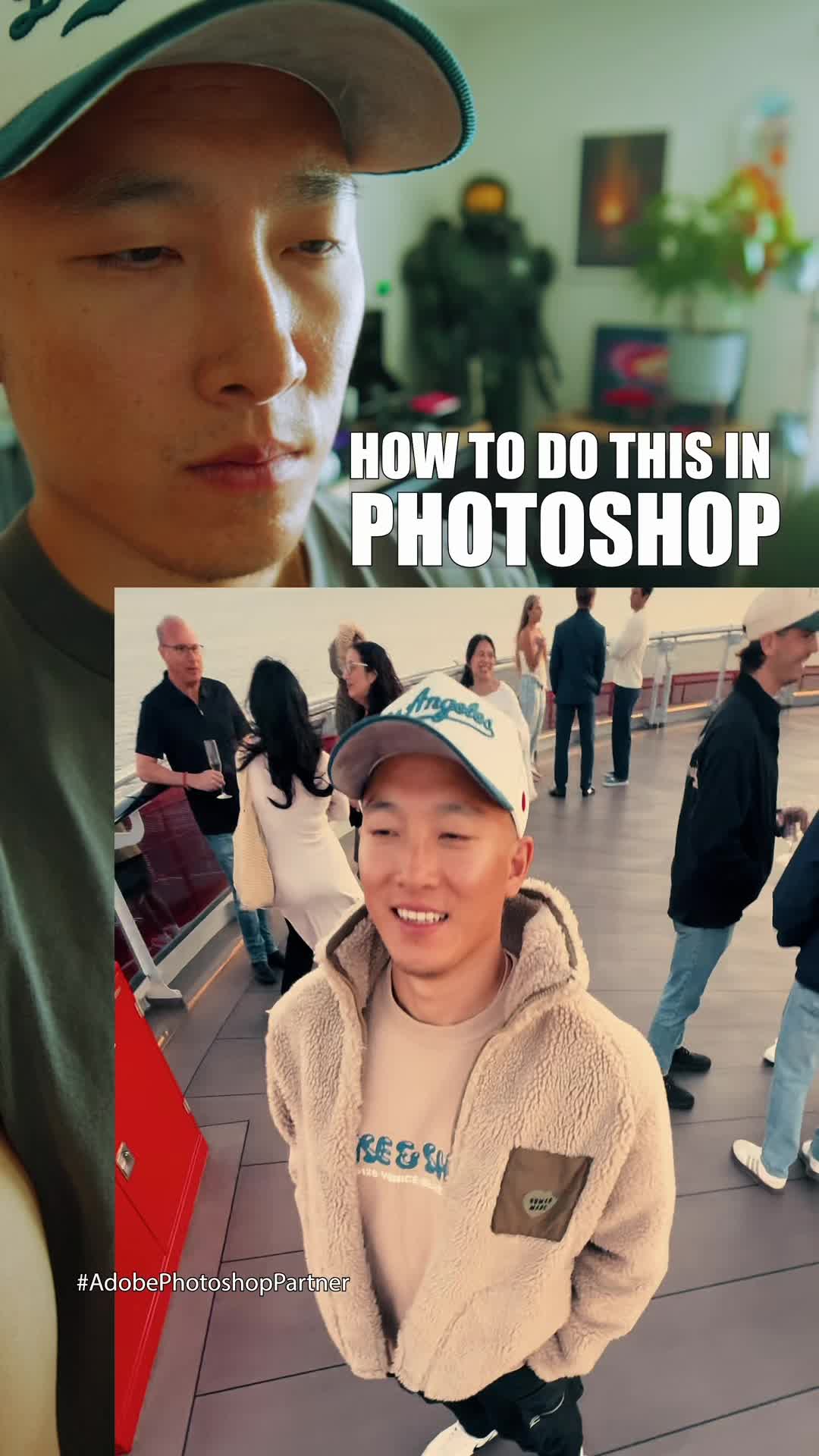 TikTok post by @_alexqian for Photoshop VIP. Caption reads: @Photoshop continues to roll out new updates which....
