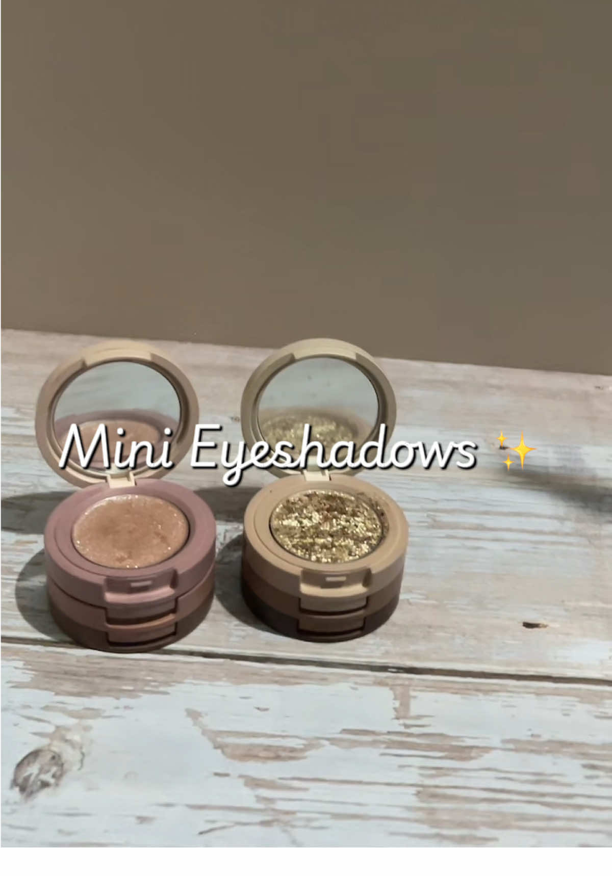 TikTok post by @rose42012 for Kaja Beauty. Caption reads: [...] @Kaja Beauty MINI EYESHADOWS [...].