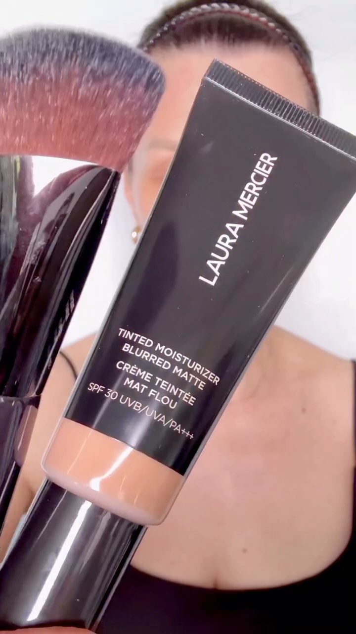 Instagram post by @samchapman for Space NK. Caption reads: The new Laura Mercier Blurred Matte Tinted....