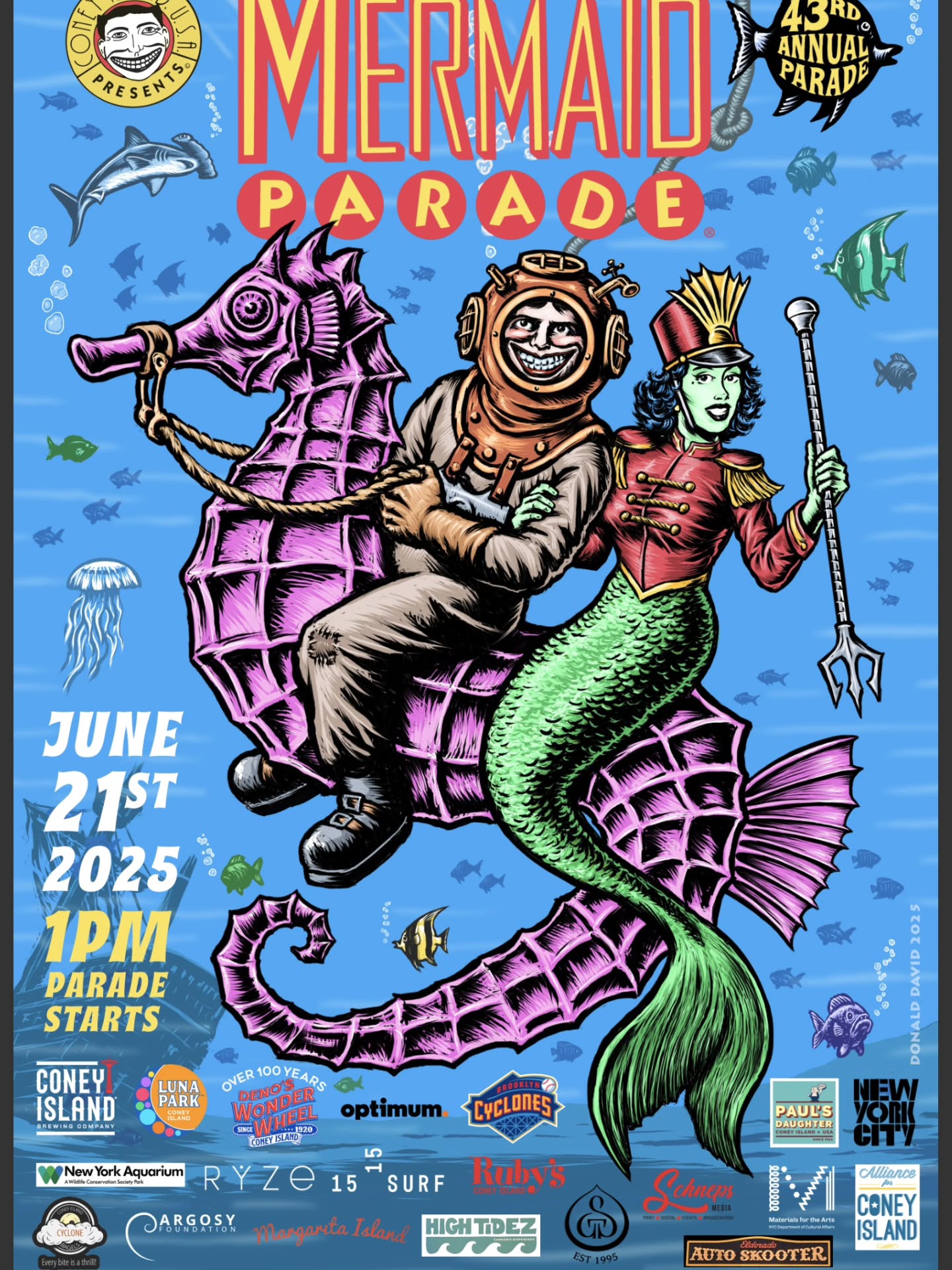 Instagram post by @mermaidparade for RYZE SUPERFOODS. Caption reads: Huge thanks to the amazing businesses that have....