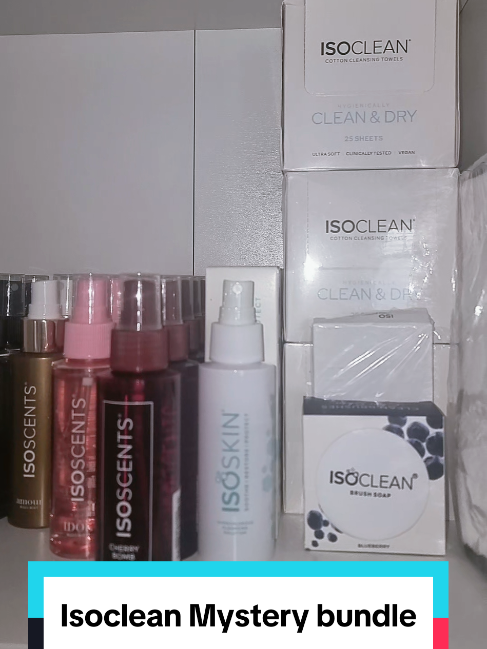 TikTok post by @chloereviewsit for ISOCLEAN Ireland. Caption reads: 🚨🚨isoclean Mystery Bundles are back in stock....