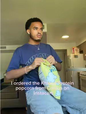 TikTok post by @caiwrldd for Khloud. Caption reads: [...] made sure I got some protein in with....