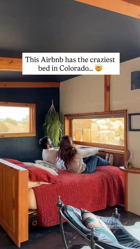 Instagram post by @adventuringeyes for Airbnb. Caption reads: [...] link and I’ll send you the link to our....
