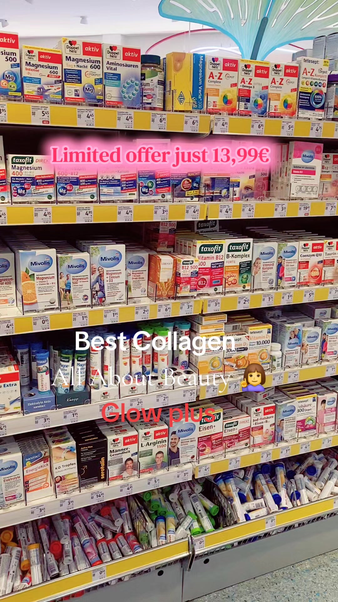 TikTok post by @khalid.rana12 for Glow25. Caption reads: [...] #collagen #skincare #tiktokshop #fyp @Glow25....