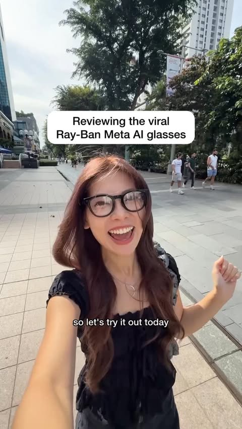 Instagram post by @wafflenessa for Ray-Ban. Caption reads: [...] by just looking! AND IT LOOKS SO CUTE ✨....