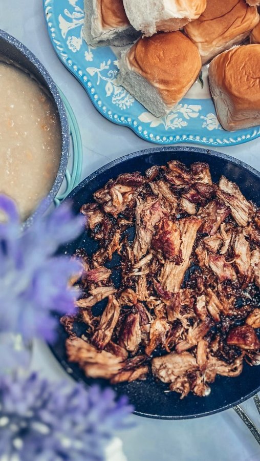 Instagram post by @ashleynicoleandco for Just Meats. Caption reads: @justmeats is turning me into a chef one easy meal....