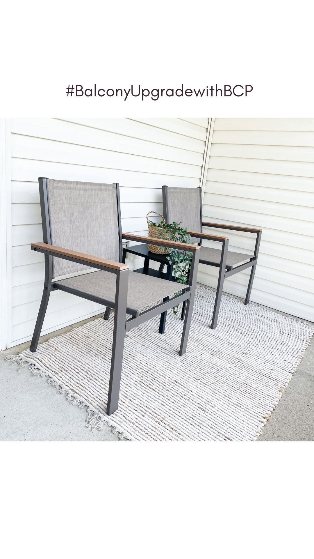 Instagram post by @annleslie__ for Best Choice Products. Caption reads: Balcony upgrade with @bcproducts !
These stackable....
