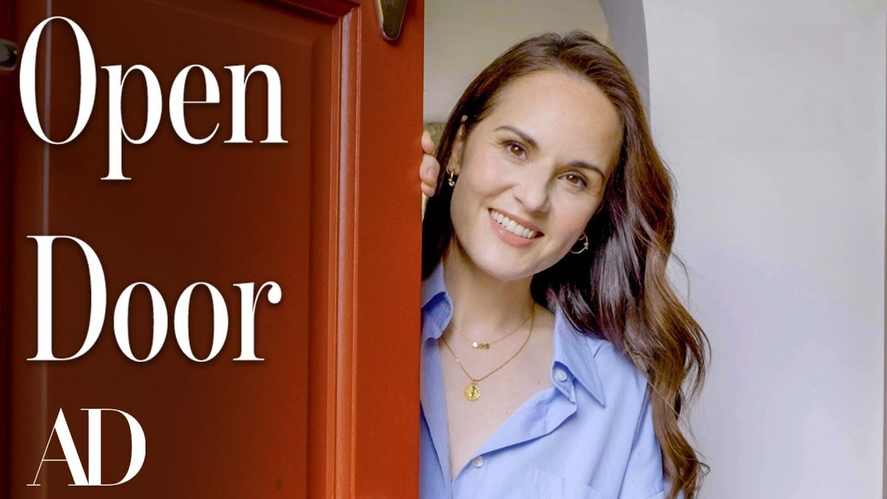YouTube post by @Archdigest for Architectural Digest. Caption reads: Inside Michelle Dockery’s London Townhouse | Open....