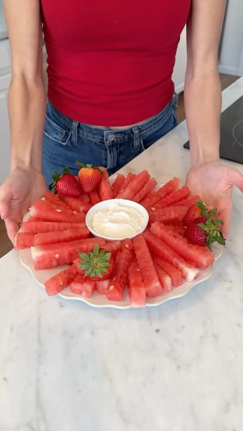 Instagram post by @flipdaddie for Lifeway Foods. Caption reads: Watermelon fries!!!🍉🍟 A fun and tasty snack for....