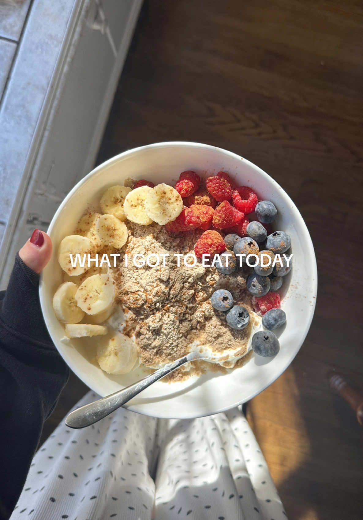 TikTok post by @alis.appetitee for Truvani. Caption reads: what I GOT to eat today as a 4AM gym girly &....