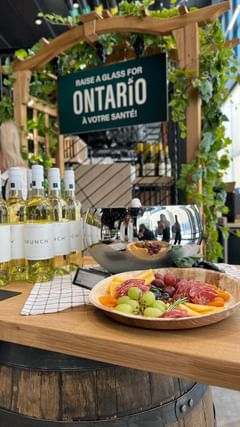 Instagram post by @foodigclo for LCBO. Caption reads: Let’s all raise a glass for Ontario 🍇 @LCBO....