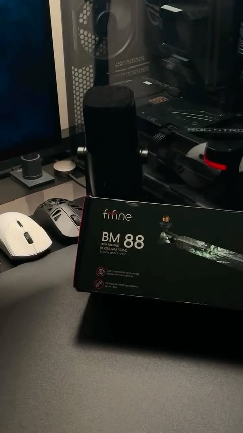 Instagram post by @tedlofifine for FIFINE Microphone. Caption reads: [...] stand for microphone. Thank you....