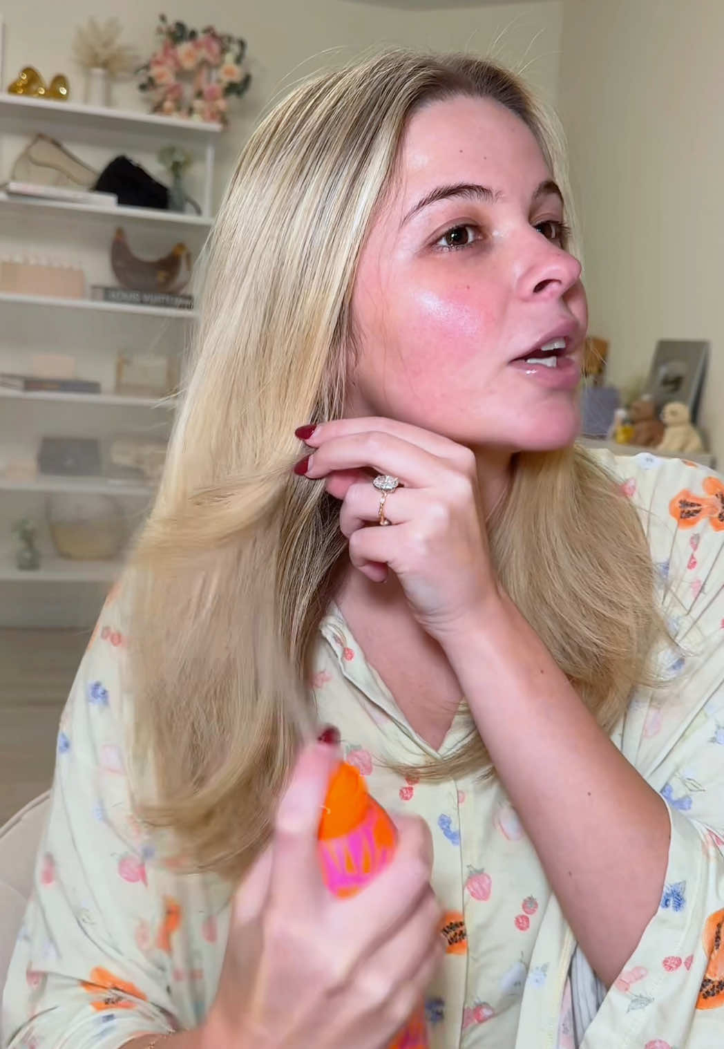 TikTok post by @darcymcqueenyyy for Amika. Caption reads: [...] most genius hair invention EVER?!?! 🤯🧡....