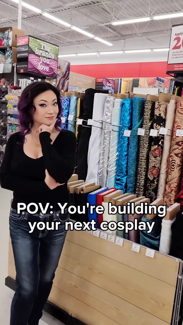 Instagram post by @yayahan for Michaels Stores. Caption reads: [...] planning your next cosplay and the....