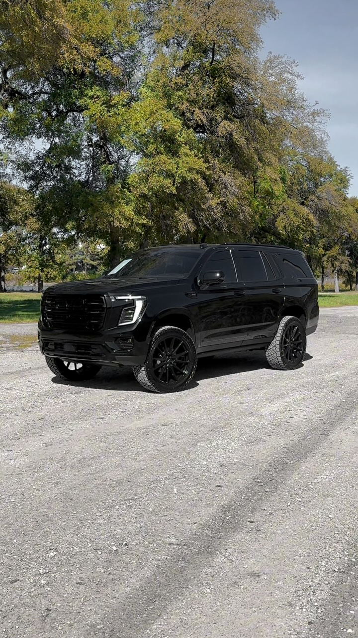 Instagram post by @autoplexcustoms for GMC. Caption reads: 2025 GMC YUKON ELEVATION

1,334 MILES / STOCK....