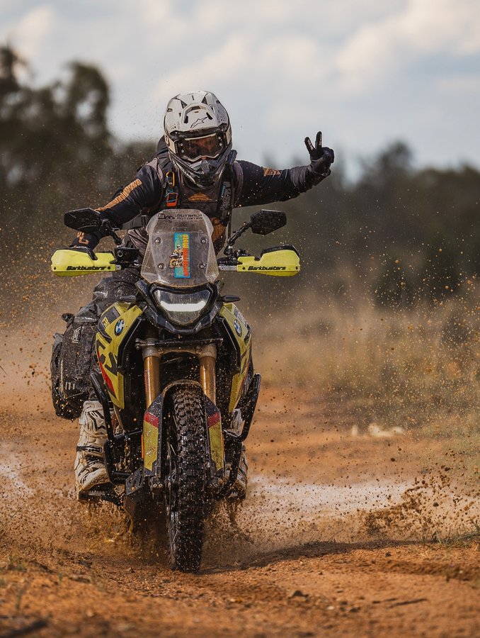 Instagram post by @killianmoreno for Outback Motortek. Caption reads: What’s holding you back from getting a BMW F900GS?....