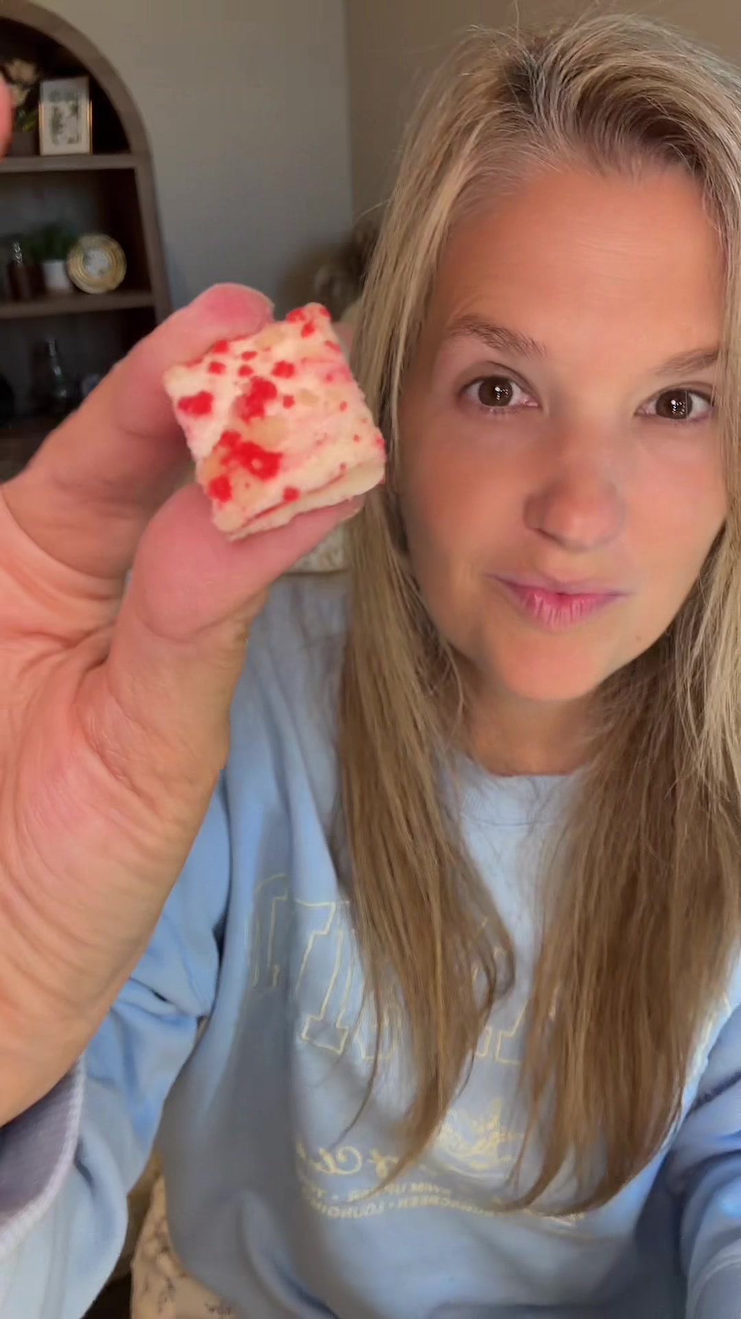 TikTok post by @mandylewis87 for FD Pantry. Caption reads: This is yummy @fdpantry #freezedriedcandy....