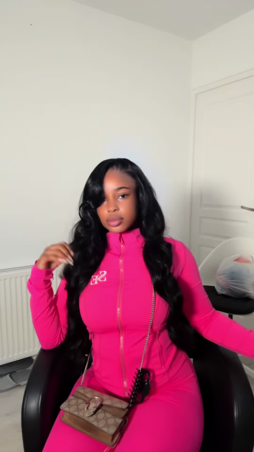 TikTok post by @baad.little for Karlami. Caption reads: Wig from @karlami hair....