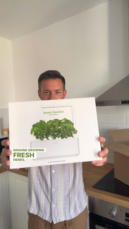 Instagram post by @markthesparker for Click and Grow. Caption reads: Have you ever dreamed of growing your own fresh....