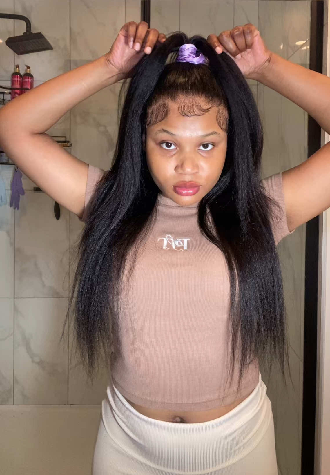 TikTok post by @jayandnia for Ashimary Hair. Caption reads: So cute ☺️ @Ashimary Hair Beauty #ashimary....