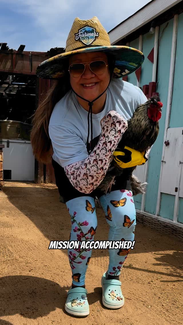 Instagram post by @thechickinn_norco_ca for Farmers Defense. Caption reads: [...] UPF 50+ sun protection. Well done....