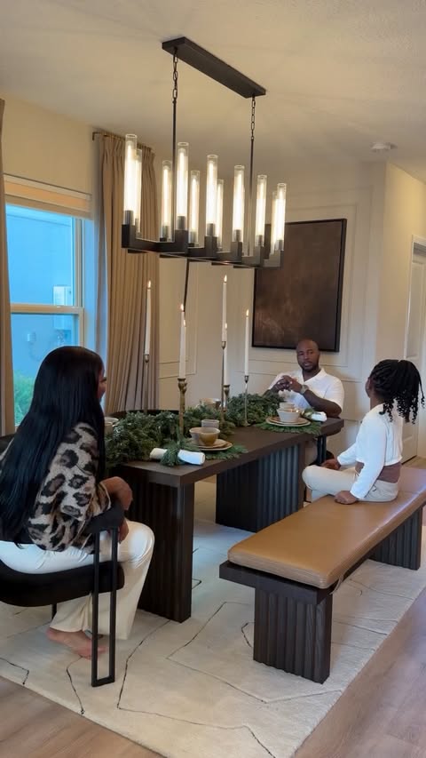 Instagram post by @islandgal_5homedecor for Castlery. Caption reads: [...] officially ready for the holidays thanks to....