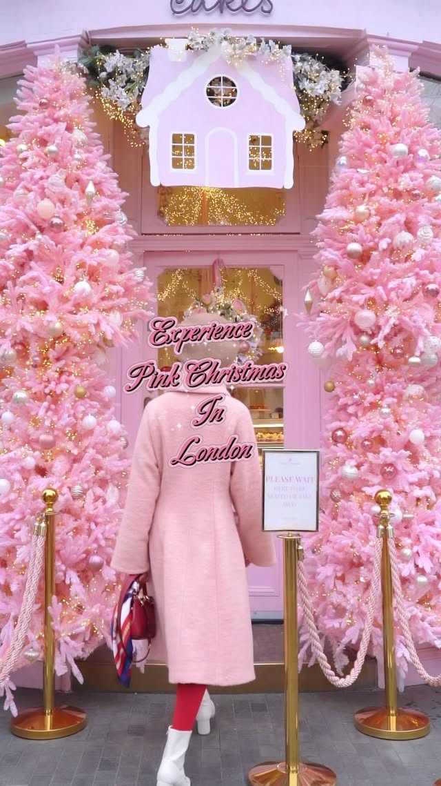 Instagram post by @my_ldn for Peggy Porschen. Caption reads: [...] in London? 🎀✨ Be sure to stop by....