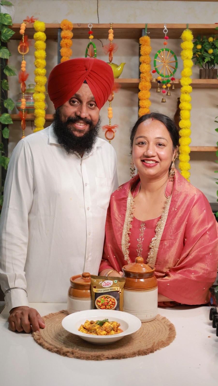 Instagram post by @masterchef_kamaldeepkaur for Catch Foods. Caption reads: Paneer Pepper Masala te Laccha Paratha — Karwa....